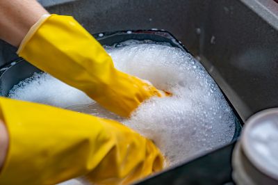 soak suspenders in soapy water