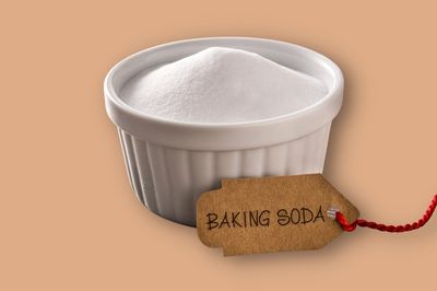 Baking soda powder in a cup