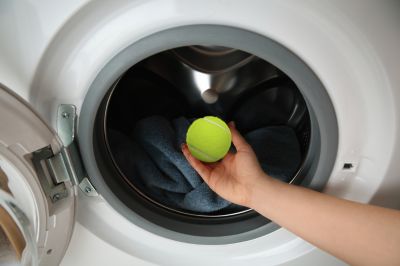 adding tennis ball for softening clothes