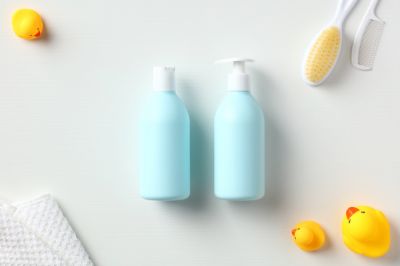 baby shampoo and body wash bottles 