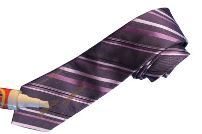 apply stain remover on silk tie