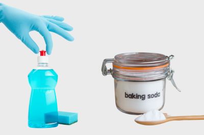 dish soap and baking soda