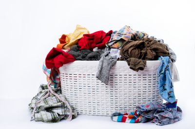 laundry basket full of clothes