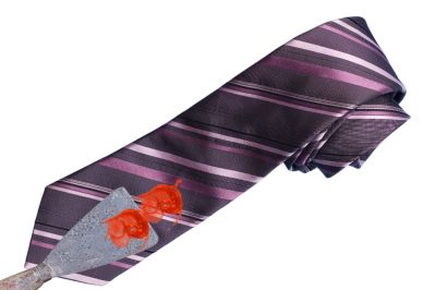 scrape red stain from silk tie