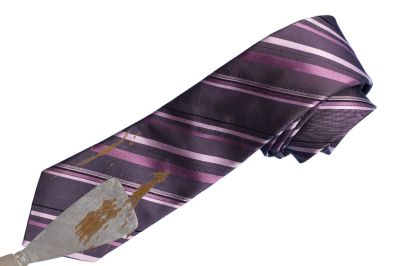 scrape stain from silk tie