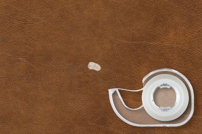 scotch tape method to remove gum from leather